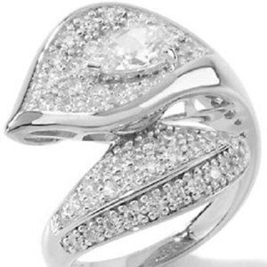 1.56ct Absolute Pave' Calla Lily Wrap Ring